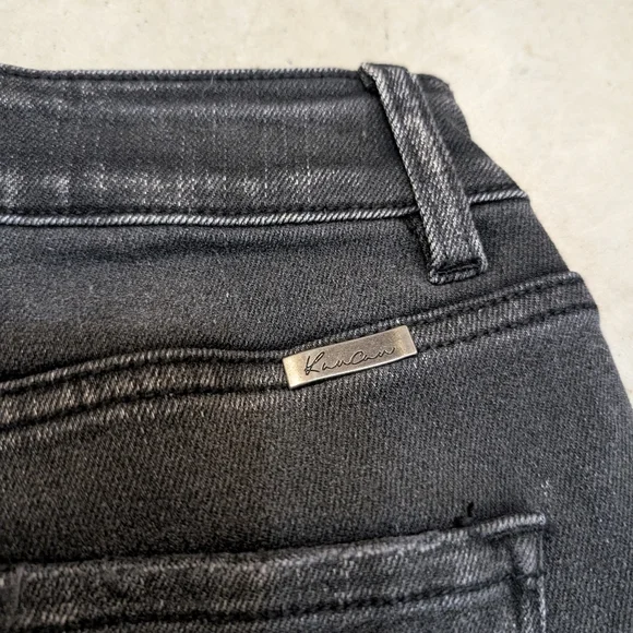 NWT Kancan Denim Shorts Women's 5/26 High Waist Dark Gray - Picture 6 of 9